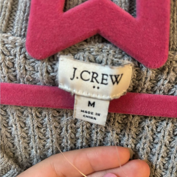 J. Crew knit v neck sweater grey - Picture 2 of 3